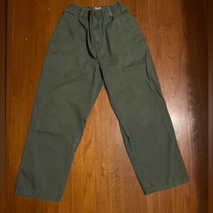Men’s green canvas pants